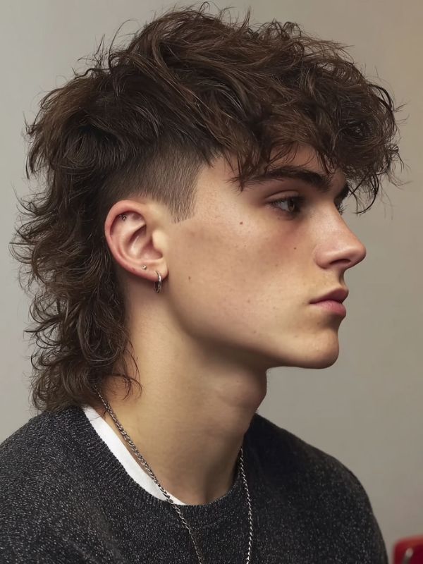 High Fade Textured Mullet