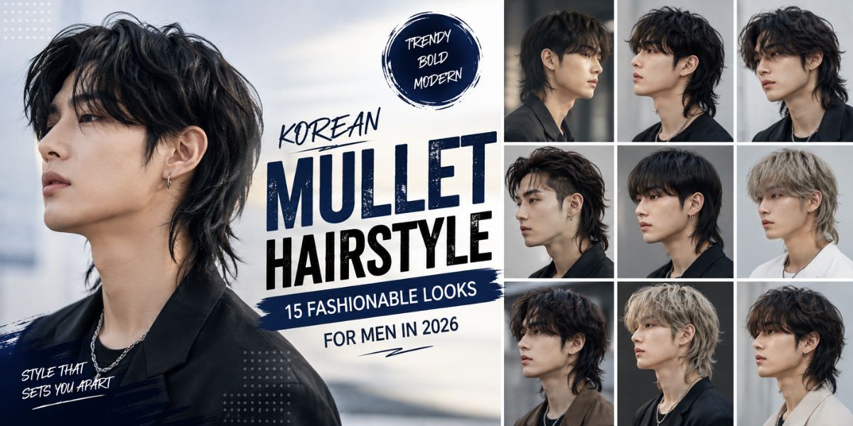 Korean Mullet Hairstyle 15 Fashionable Looks for Men in 2026