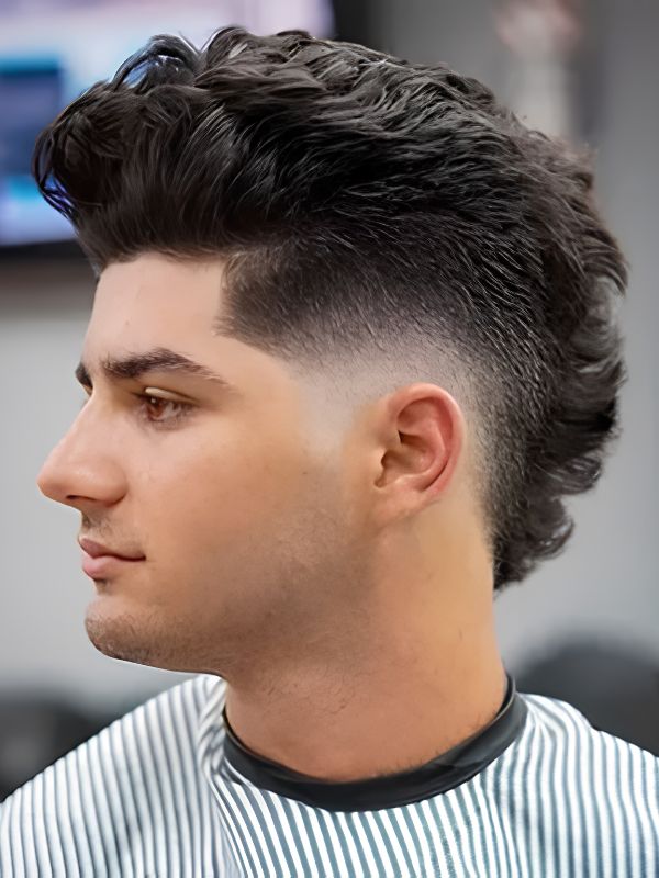 Long Burst Fade Pompadour