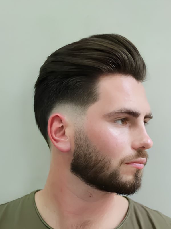 Low Burst Fade Pompadour