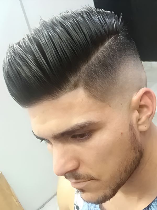 Mid Burst Fade Pompadour