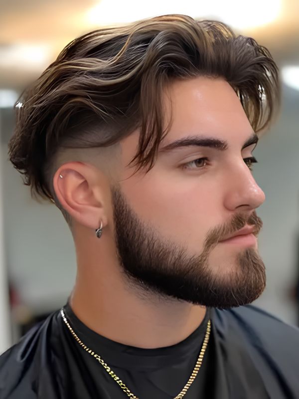 Mid Burst Fade with Beard