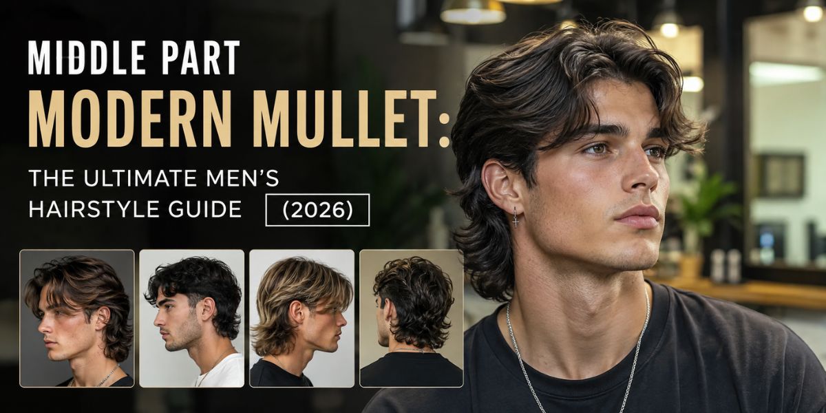 Middle Part Modern Mullet The Ultimate Men's Hairstyle Guide (2026)