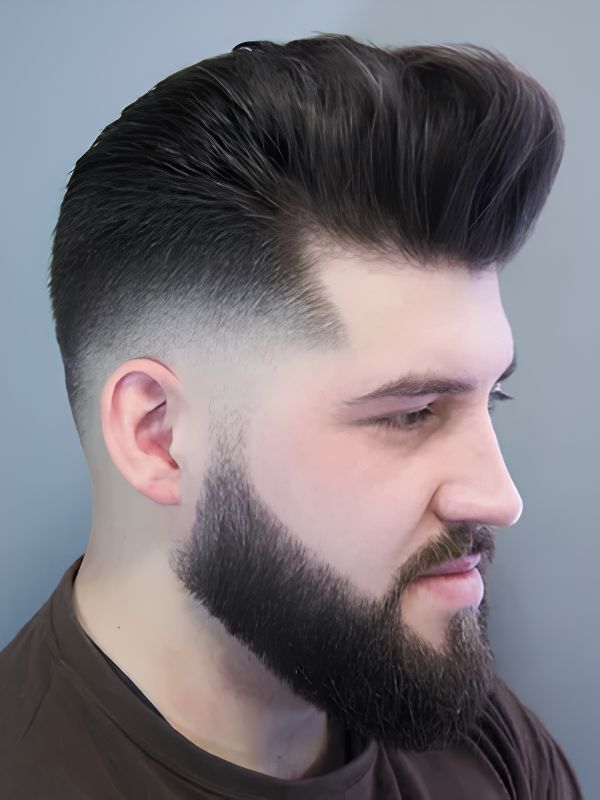 Modern Burst Fade Pompadour