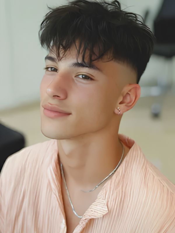 Modern Textured Fringe with Burst Fade