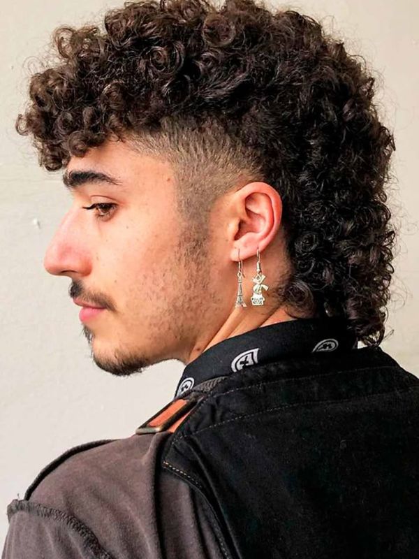 Permed Curly Mullet