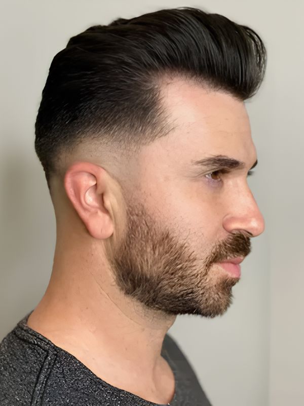 Pompadour Burst Fade Hard Part
