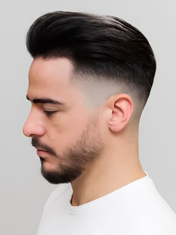 Skin Burst Fade Pompadour