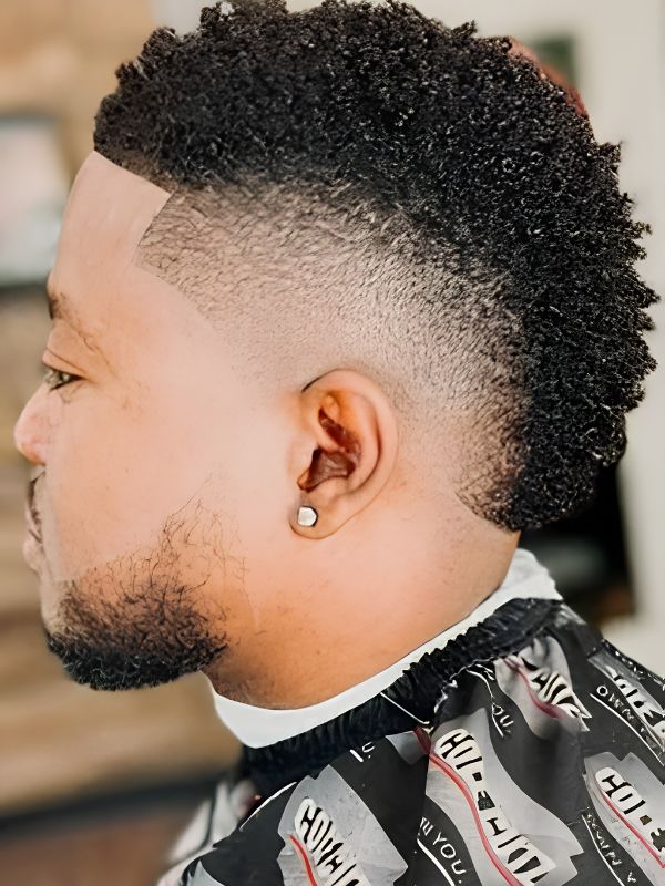 Sponge Twist Burst Fade with Beard