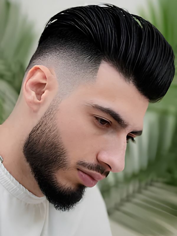 Straight Hair Burst Fade Undercut