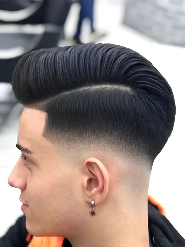 Taper Burst Fade Pompadour