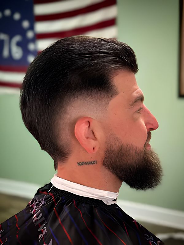 Textured Burst Fade For Thick Hair