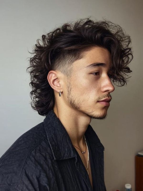 Textured Curly Mullet